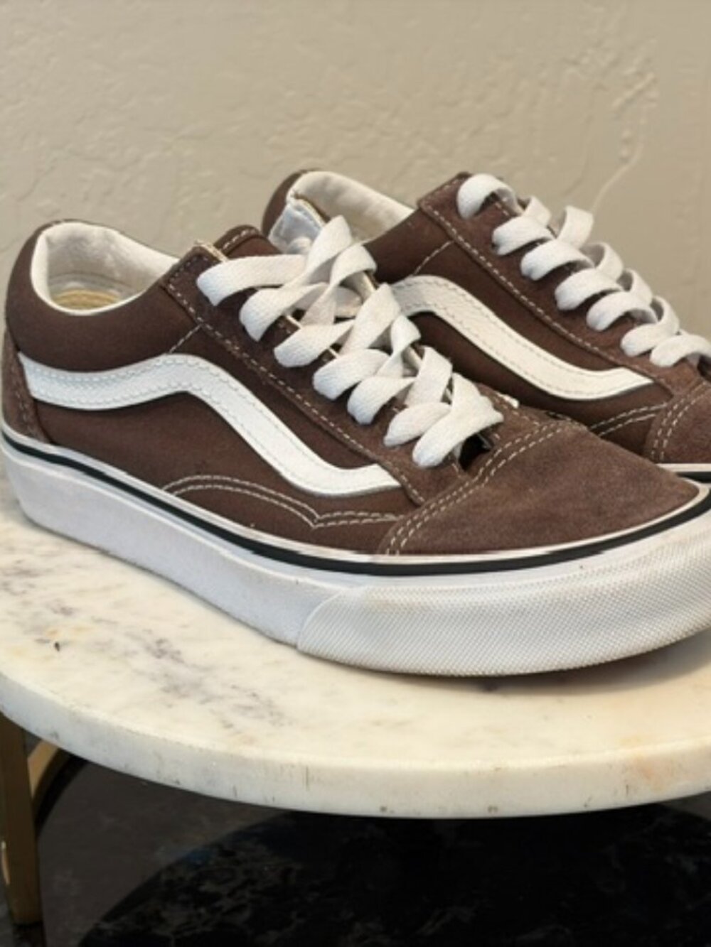 Vans Old Skool 36+ Skate Shoe - Vintage Cocoa Size W5.5 or K3.5